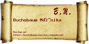 Buchsbaum Mónika névjegykártya